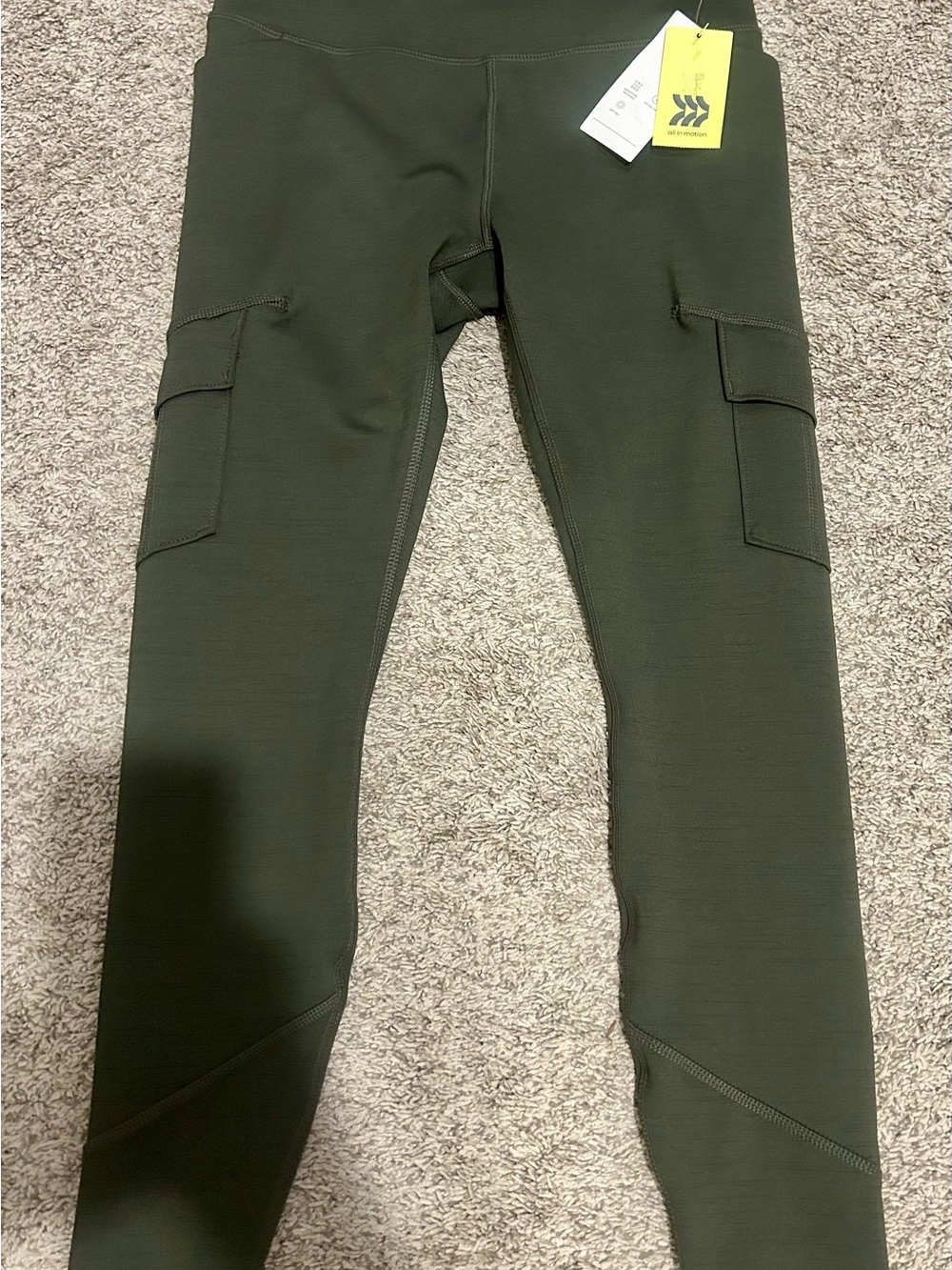 all in motion Olive Green Cargo Leggings Pants